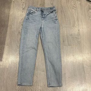 light washed blue jeans